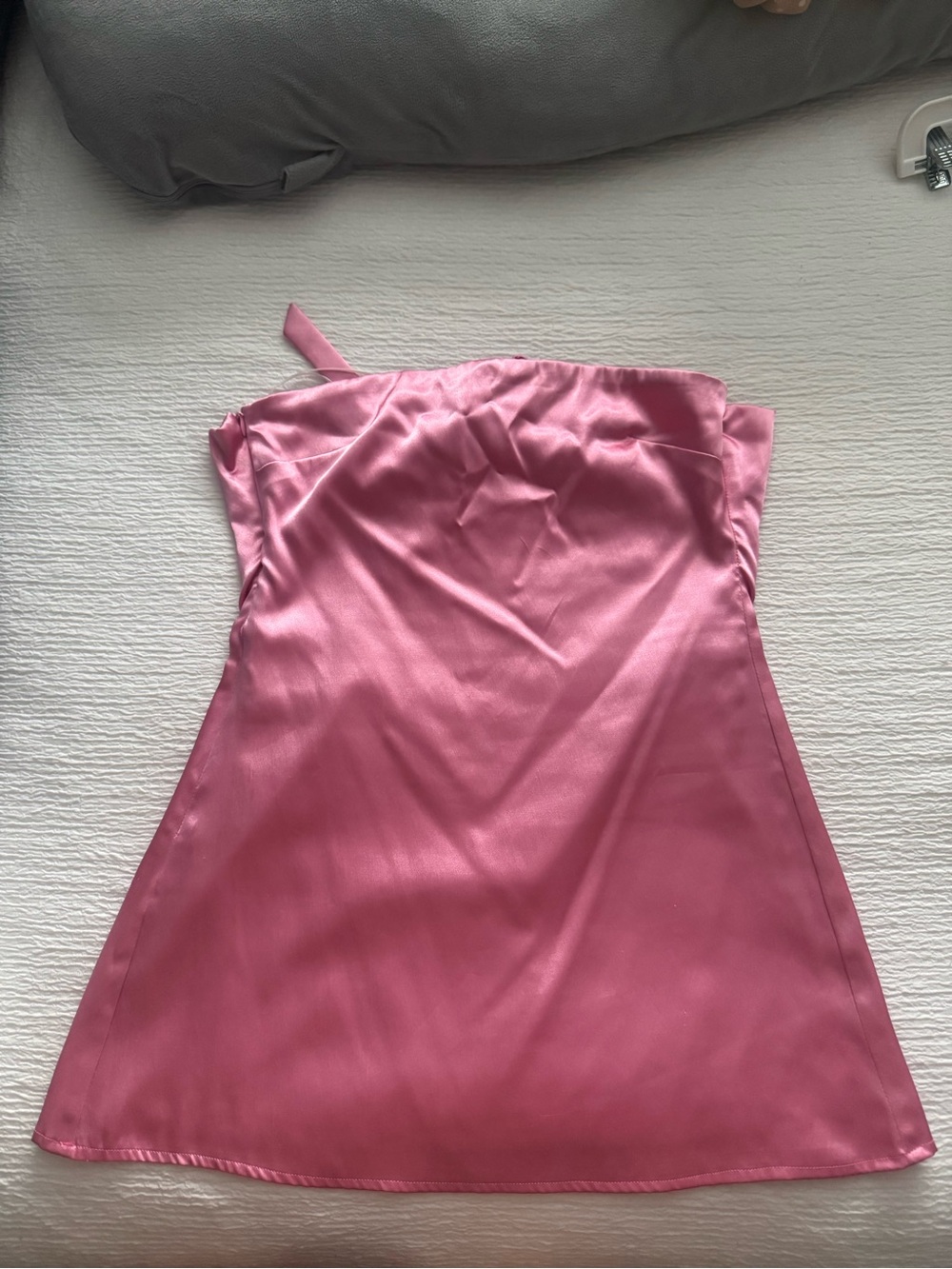 Princess Polly Strapless Satin Mini Dress in Rose Pink